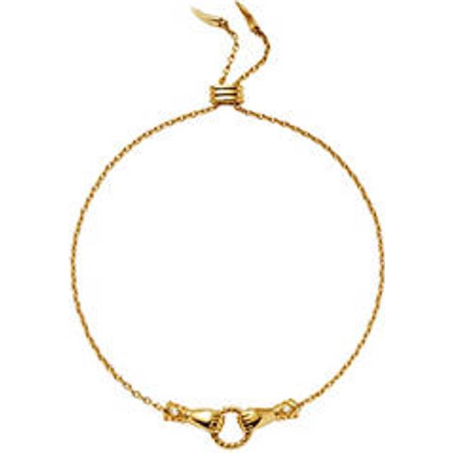 Harris Reed In Good Hands Slider Bracelet | 18ct Gold Plated/Cubic Zirconia
