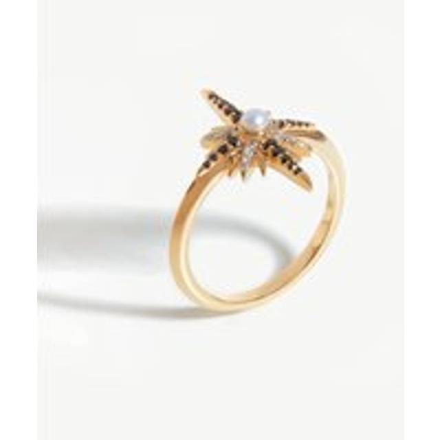 Harris Reed Fine Starlight Ring | 14ct Solid Gold/Pearl & Diamond