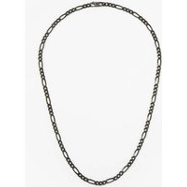 Mens Black Filia Chain Necklace | Sterling Silver