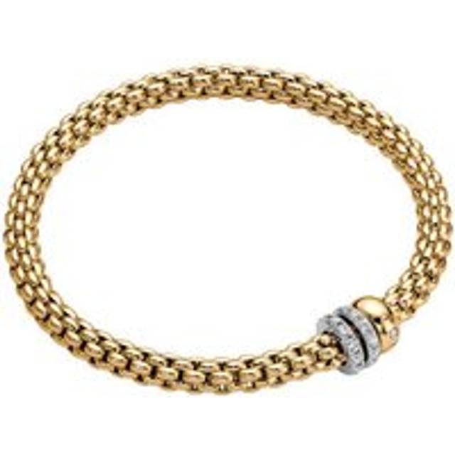Fope Solo 18ct Yellow Gold 0.56ct Diamond Bracelet - S