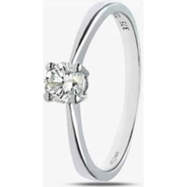 9ct White Gold 0.33ct Solitaire Diamond Ring PR04306W9JPK L - Silver