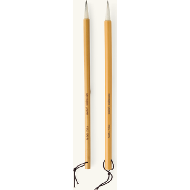 Kalligrafipenslar - Borst av bambu/nylon/gethår. 2st. - Nature - Søstrene Grene