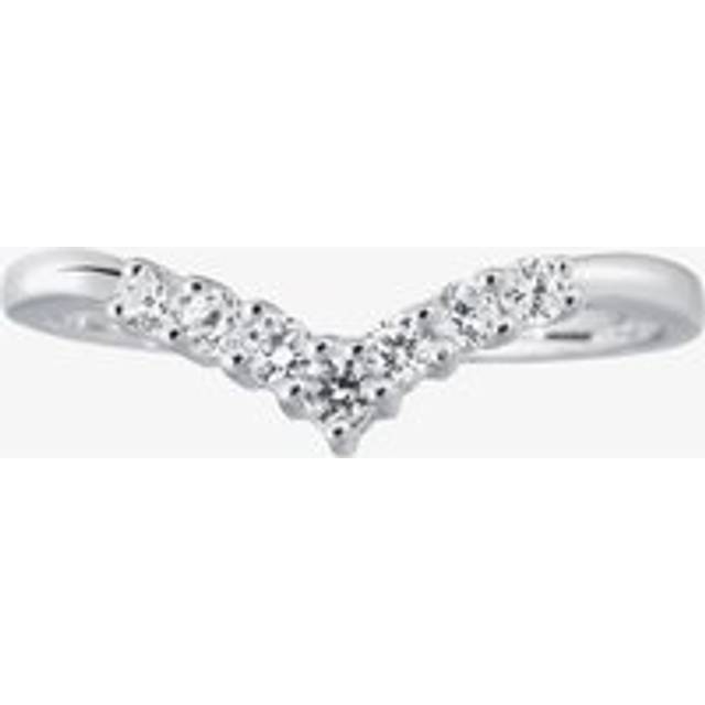 Platinum Diamond Half-Eternity Wishbone Ring HET125(2.5) - Silver
