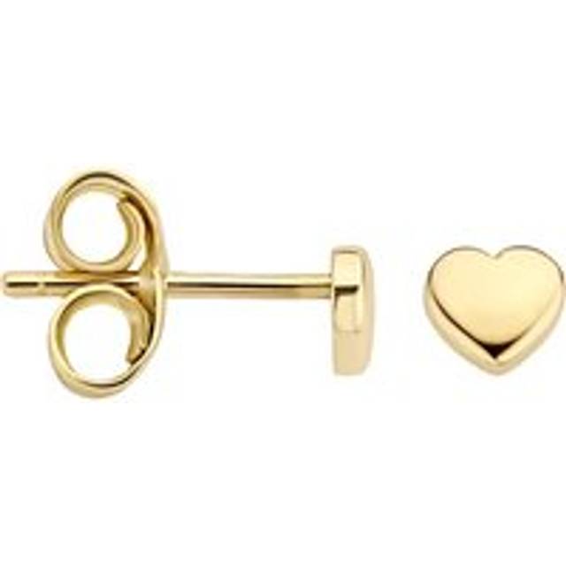 Blush 14ct Solid Gold Polished Heart Stud Earrings