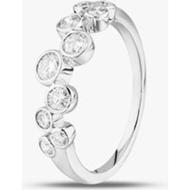 18ct White Gold 0.66ct Brilliant Cut Diamond Half Eternity Ring R24183GW18DD - Silver