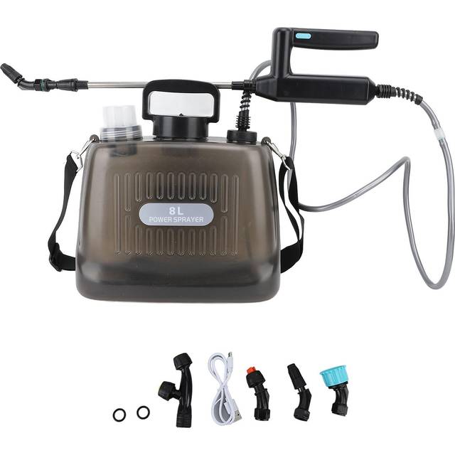 2.1 Gallon Battery Powered Sprayer 2000mAh Battery Electric Sprayer USB Rechargeable Potable Garden grey