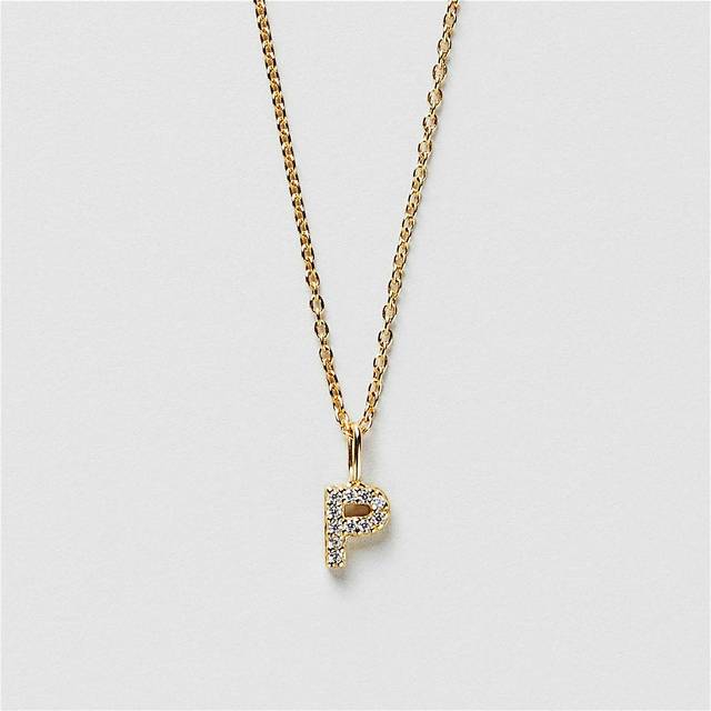 P Sparkle Bokstav Halsband