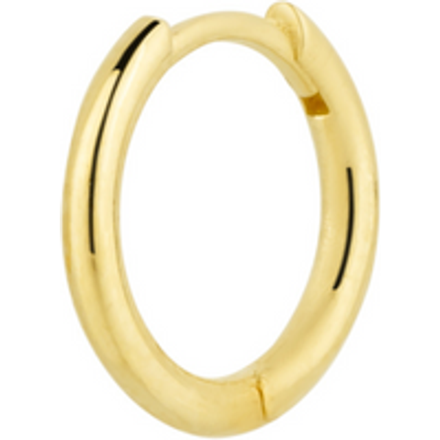 Womens 14ct Solid Gold Hoop Single Earring - Metallics - One Size