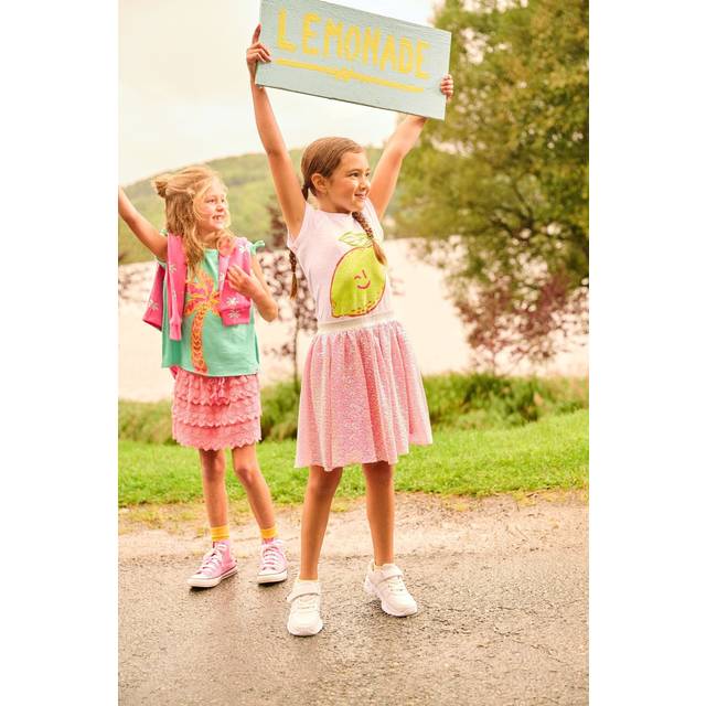 Hatley Girls Pink Sequin Tulle Skirt With Silver Waistband - 10 year