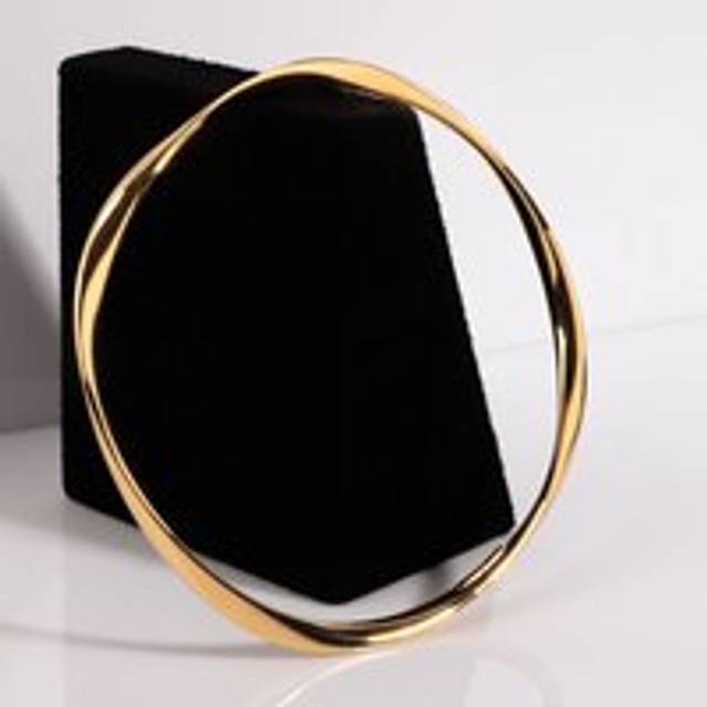 John Greed Signature Gold Plated Soft Twist Bangle For Women - gold/silver