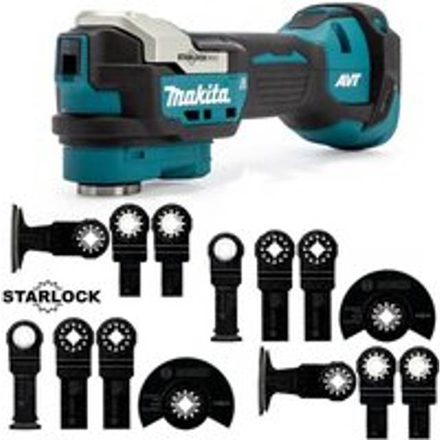 Makita DTM52Z 18v LXT Brushless Multi Tool Starlock Keyless Blade + 14 Accessory