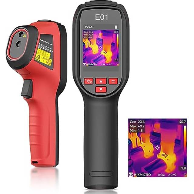 Thermal Camera E01, SuperIR Resolution 240x240, 20Hz Refresh Rate, Portable Handheld Infrared Thermal Imaging Camera with Laser Pointer, 8H of Battery