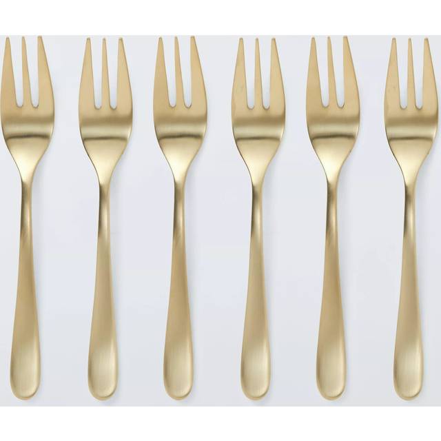 John Lewis Stainless Steel Pastry Forks, Set of 6, Champagne