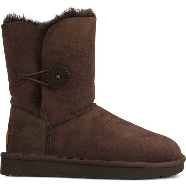 UGG - Bailey Bow II "Chocolate" boots - women - Rubber/Sheep Skin/Shearling/Sheep Suede - 11 - Brown