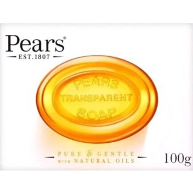 4 x pears transparent amber soap bars boxed free p&p