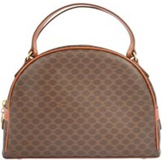 Womens Preloved Vintage Half Moon Bag Macadam Style Wo - Brown Handbags - One Size