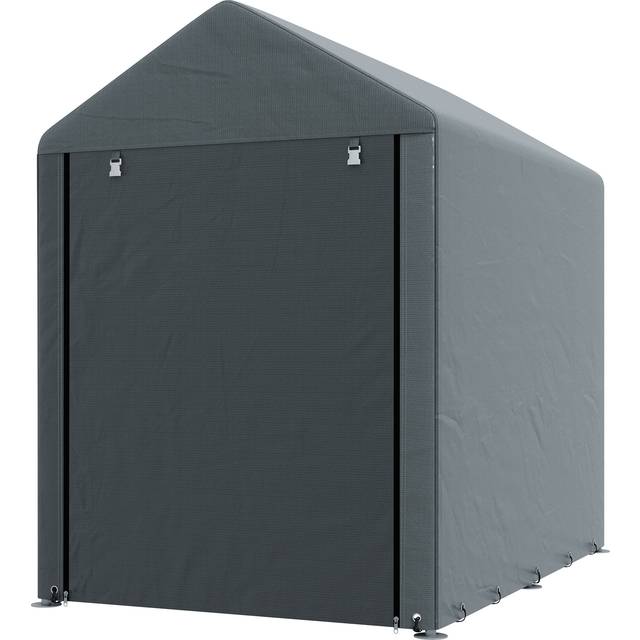 Redskapsbod - Garage Tält Stor Dörr Mörkgrå 1,2 x 1,8 x 1,6 m