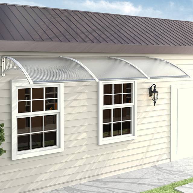 Living and Home White Window and Door Awning Canopy with Brackets 2.7m