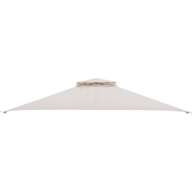 COSTWAY 368 x 303CM Gazebo Replacement Top with Air Vent and Drainage Holes-Beige, Cream