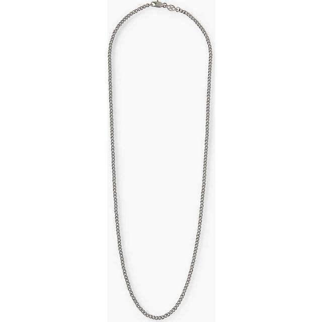 Vitaly Mens Stainless Steal Cuban Recycled Stainless-steel Necklace