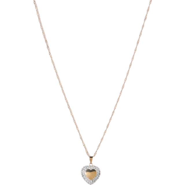 Halsband 18k guld - Singapore med hjärta, 42cm