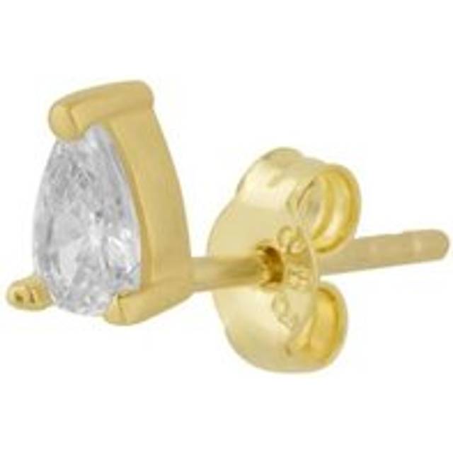 14ct Solid Gold Handcrafted Pear Stud Single Earring