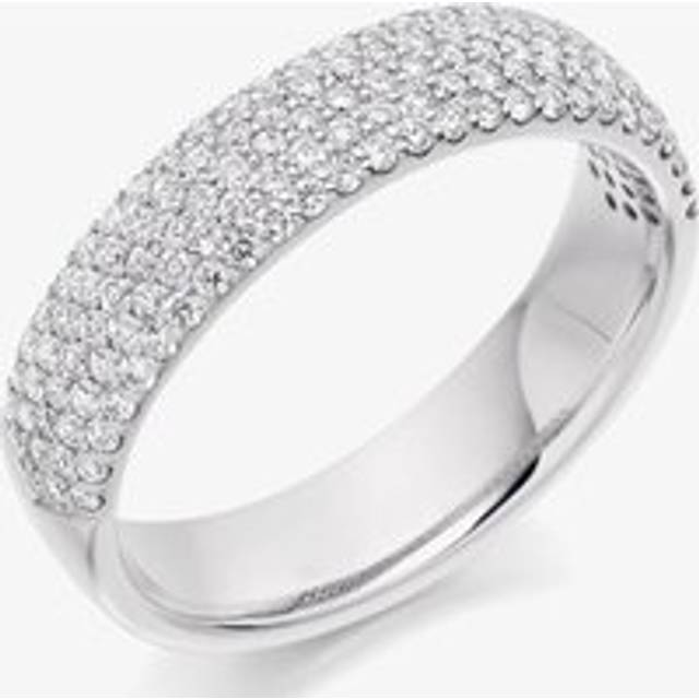 Platinum Pave Diamond Engagement Ring (M) HET2173 - Silver