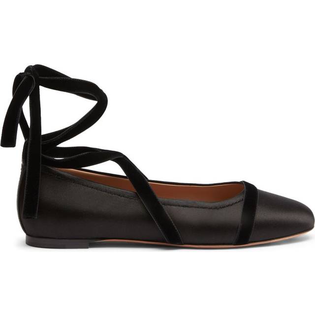 Malone Souliers - Spencer ballerina shoes - women - Satin/Velvet/Leather/Leather - 41 - Black