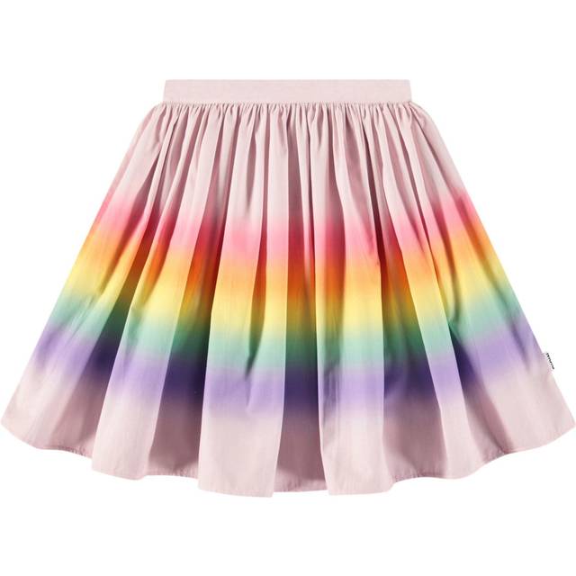 Molo Girls Rainbow Coloured Cotton Skirt - Pink - 2-3 year