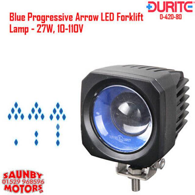 Durite 0-420-80 blue progressive arrow 27w led forklift lamp 10-110v