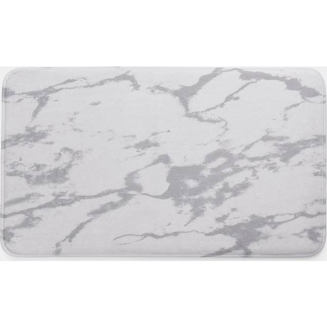 OHS Marble Print Bath Mat - Grey