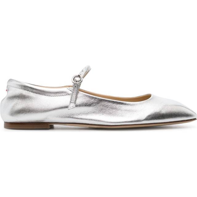 Aeyde - Aline Babies metallic ballerina shoes - women - Lambskin/Nappa Leather/Nappa Leather - 41 - Silver