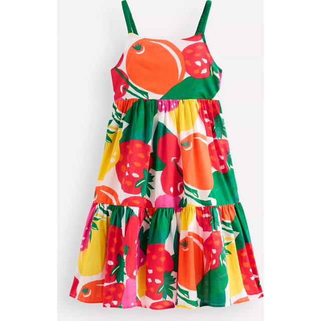 Mini Boden Kids' Aurelia Tiered Dress, Multi Giant Fruit