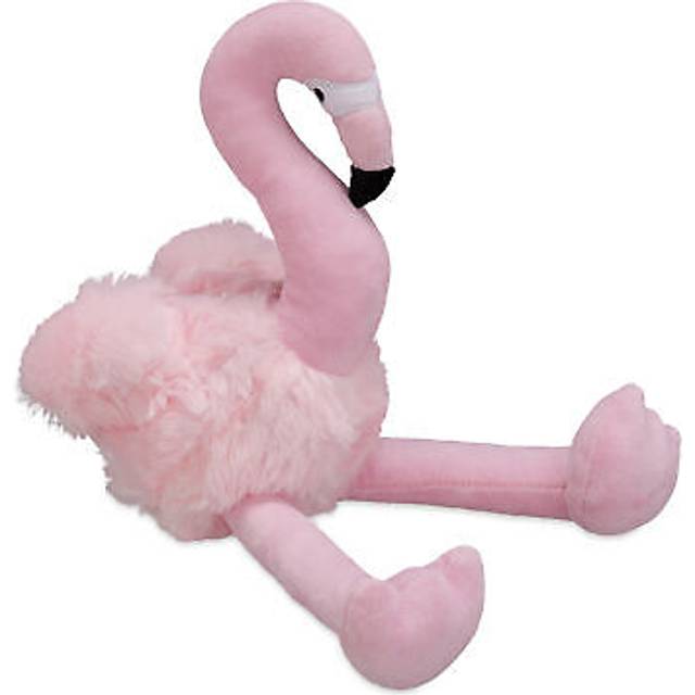 Relaxdays - Flamingo Doorstop, Fabric, 23 cm Tall, Heavy, for Floor, Indoors, Decorative Animal Door Stop, Soft, Pink