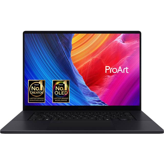 ASUS ProArt P16 H7606WI-ME026W AMD Ryzen AI 9 HX 370 Laptop 40.6 cm (16") Touchscreen WQUXGA 64 GB LPDDR5x-SDRAM 2 TB SSD NVIDIA GeForce RTX 4070 Wi-Fi 7 (802.11be) Windows 11 Home Black