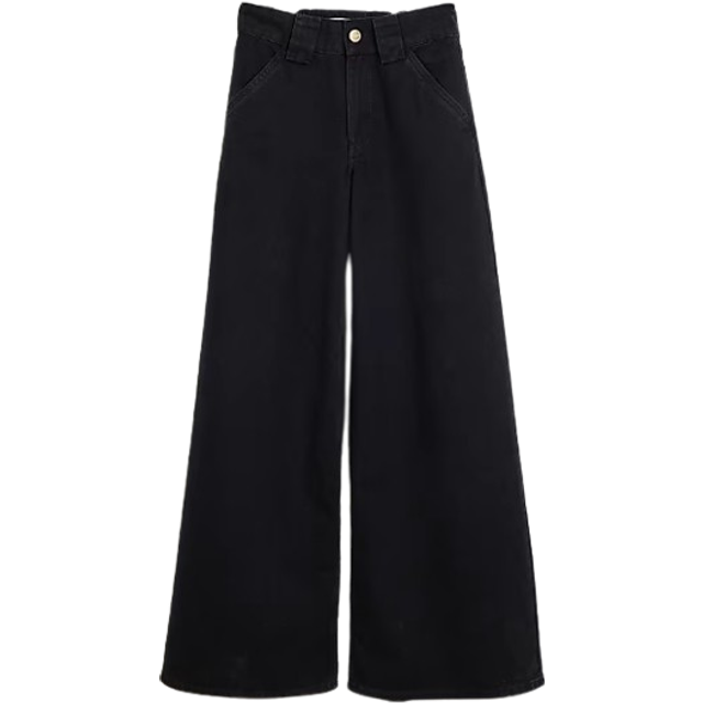 River Island Womens Black Low Rise Palazzo Wide Leg Jeans - 6R