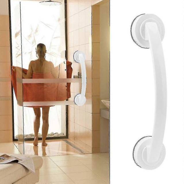 (white, One size) Bath Safety Handle Suction Cup Handrail Grab Bathroom Grip Tub Shower Bar Rail
