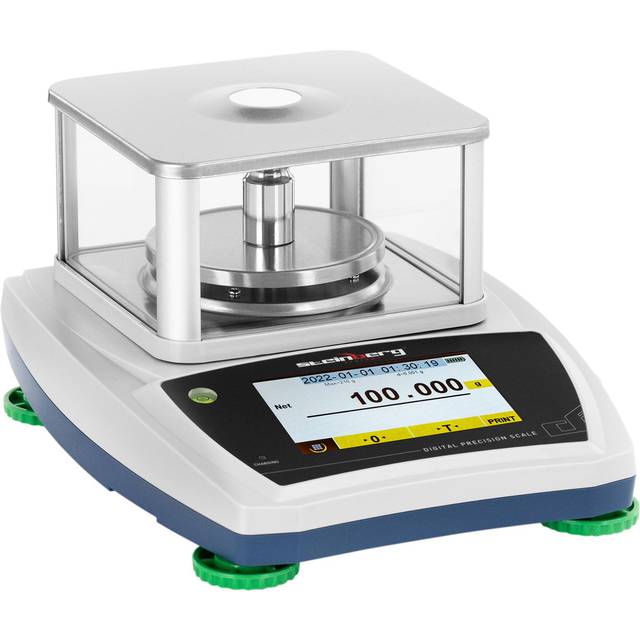 Steinberg Systems - Precision Scale - 200 g / 0.001 g - ø 98 mm - Touch-LCD - Glass draft shield