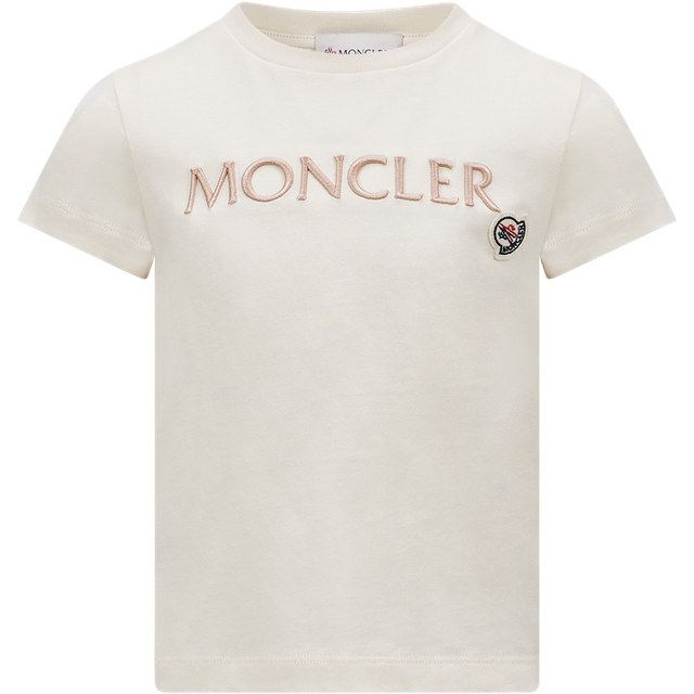 Moncler Enfant Girls Ivory Cotton T-Shirt - 4 year