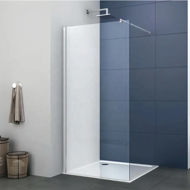 (900mm Screen Chrome No Extras) Walk In Enclosure Shower Screen or Flipper Wet Room 8mm Easy Clean Glass Chrome