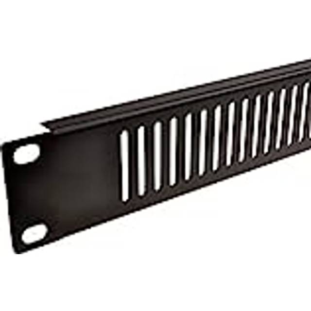 kenable 1U Blanking Plate for Comms Data Cabinet Rack 19 Vented Black