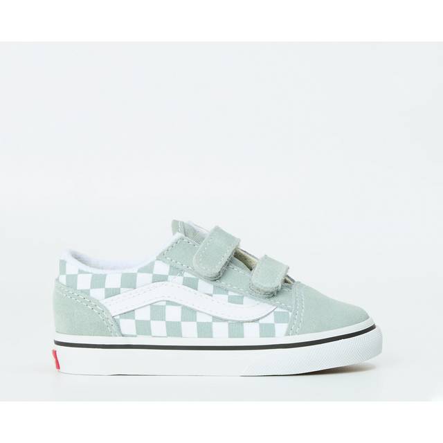 Vans Kids Old Skool Toddler Trainers Color Theory Checkerboard Pure Grey Multi, 4infant