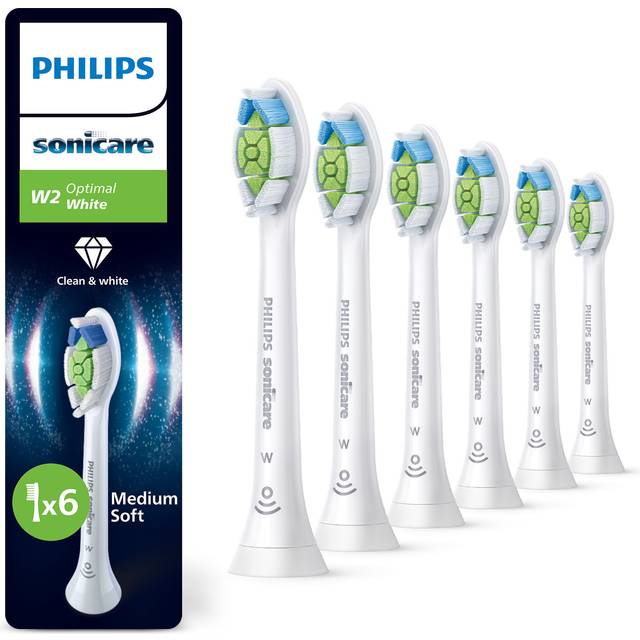 Philips Sonicare HX6064/87 Optimal White borsthuvuden, vit, 6-pack