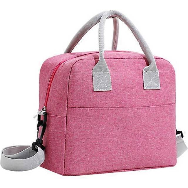 (pink, One size) Cationic Bento Pack Lunch Box Insulated Bag Portable Working Food Bag easy to use