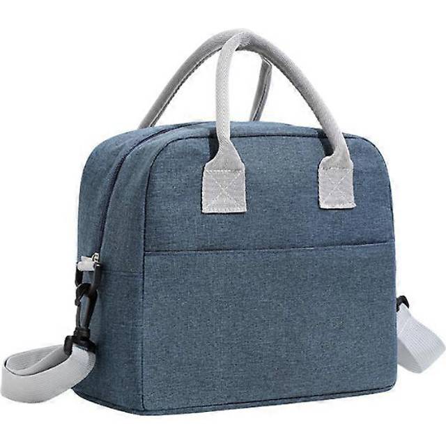 (navy blue, One size) Cationic Bento Pack Lunch Box Insulated Bag Portable Working Food Bag easy to use
