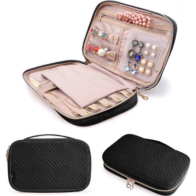 Travel Jewelry Organizer Case Portable Jewelry Storage Bag for Necklaces, Earrings, Rings and Bracelets