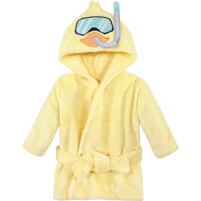 Hudson Baby Unisex Baby Plush Animal Face Bathrobe Scuba Duck 0-9 Months