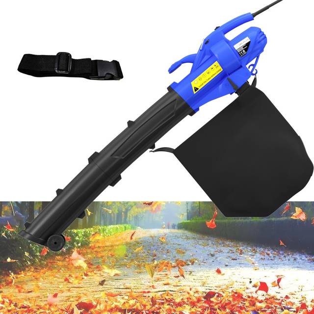 Leaf Blower Vacuum and Mulcher, 3 in 1 Garden Blower/Vacuum and Shredder with 30L Collection Bag, Carry Strap, Wheeled, 10:1 Mulching Ratio