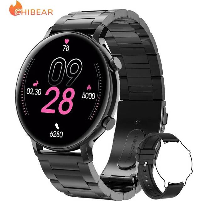 (Black steel) 2023 Fashion Women Smart Watch ECG+PPG Health Watch DIY Custom Dial Sport