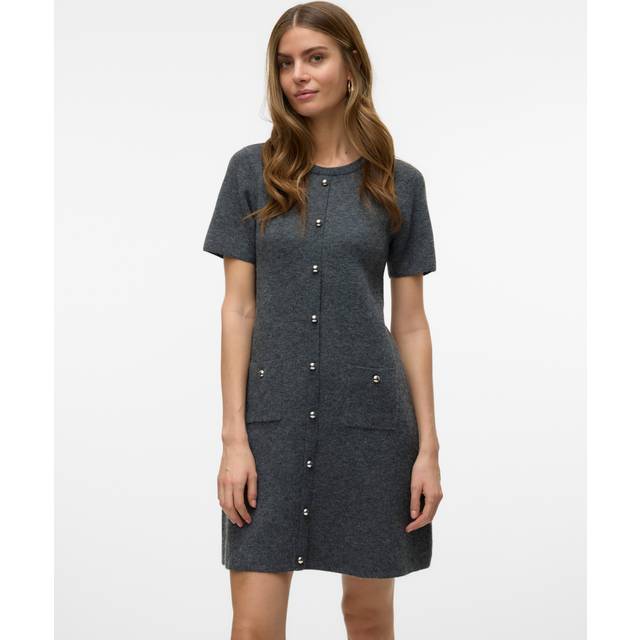 Vero Moda Vmjohanna Midikjole - Grå